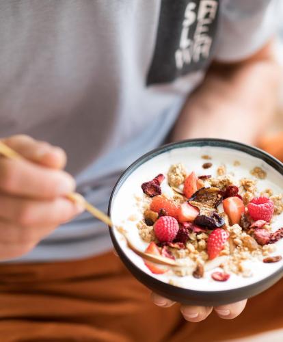 Merenda con yogurt