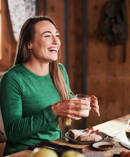 Dorothea Wierer a colazione