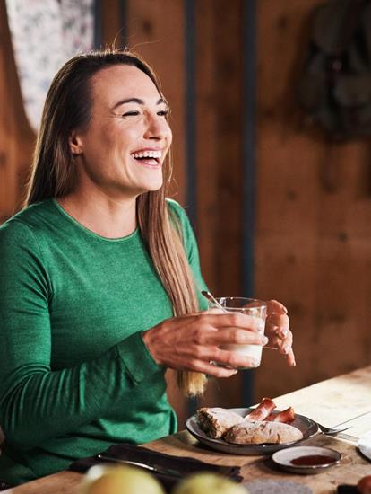 Dorothea Wierer a colazione